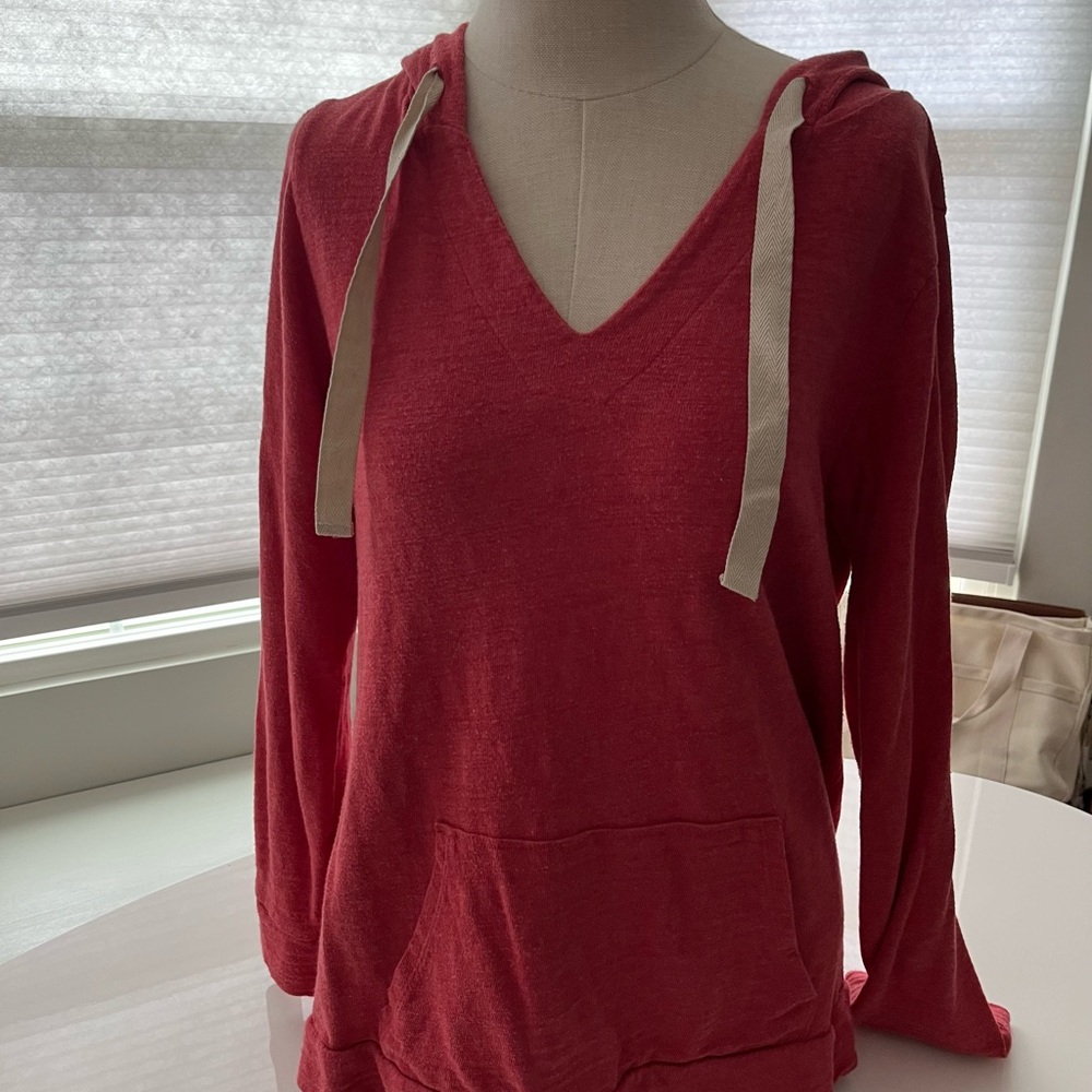 Women's Orange Hoodie Top